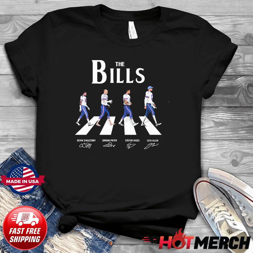 The Bills signatures devin singletary jordan poyer sefon diggs josh allen  Buffalo Bills NFL T-shirts, hoodie, sweater, long sleeve and tank top