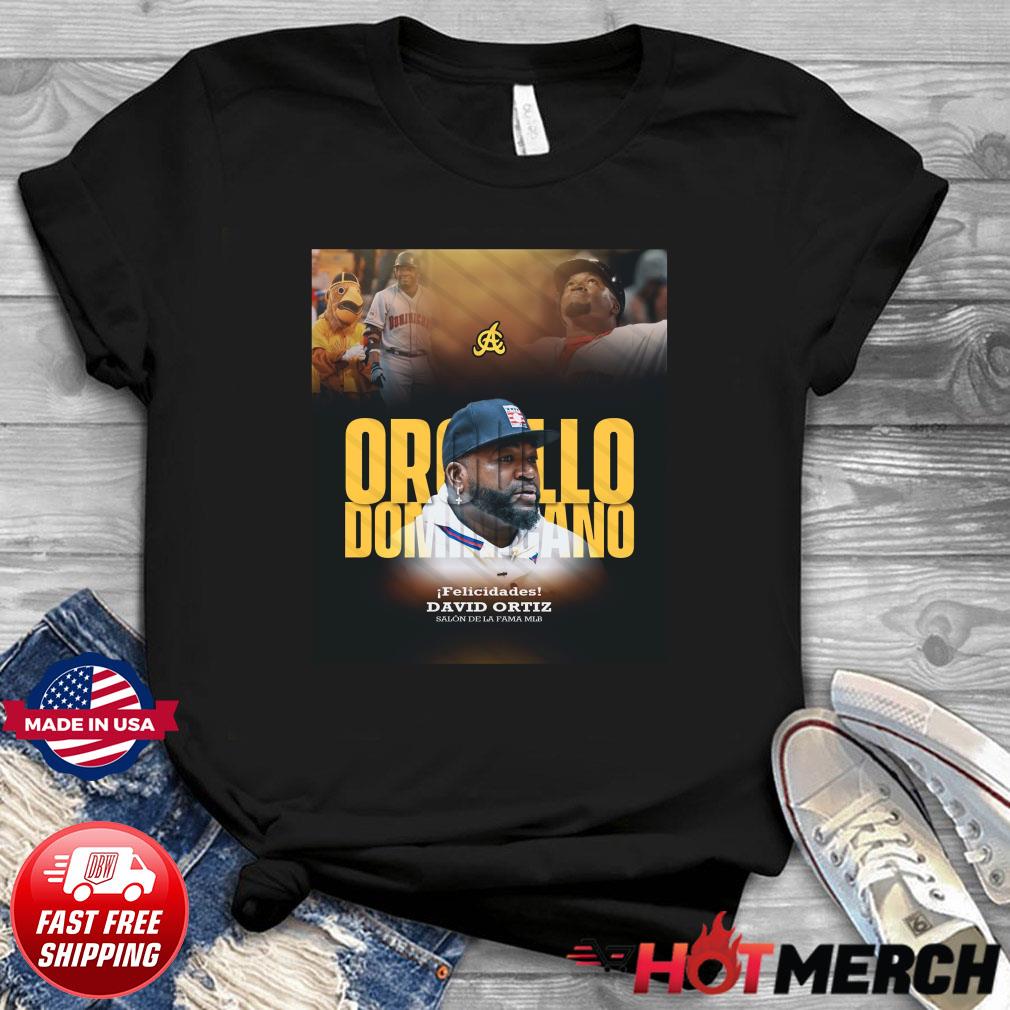 David Ortiz Baseball Hall Of Fame Orgullo Dominicano Tee, Custom prints  store