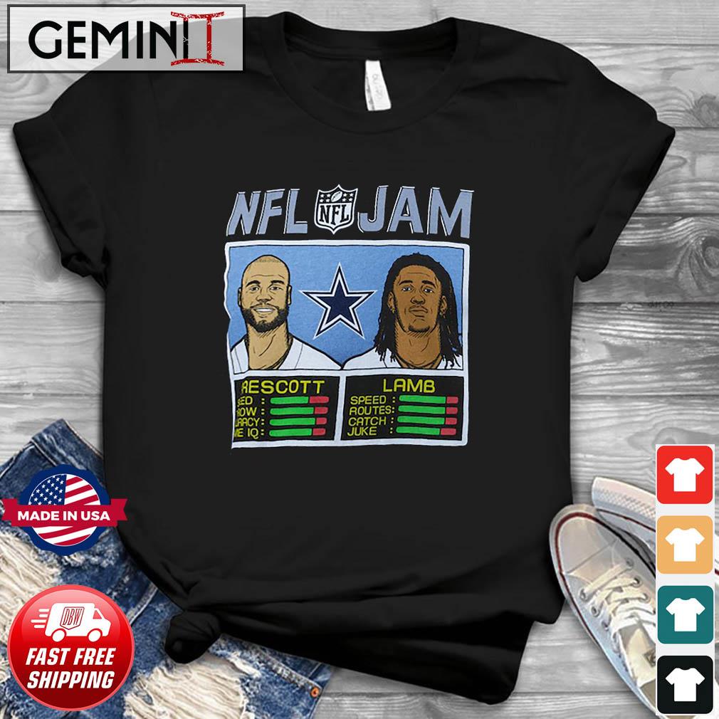 Ipeepz NFL Jam Dallas Cowboys CeeDee Lamb and Dak Prescott Shirt