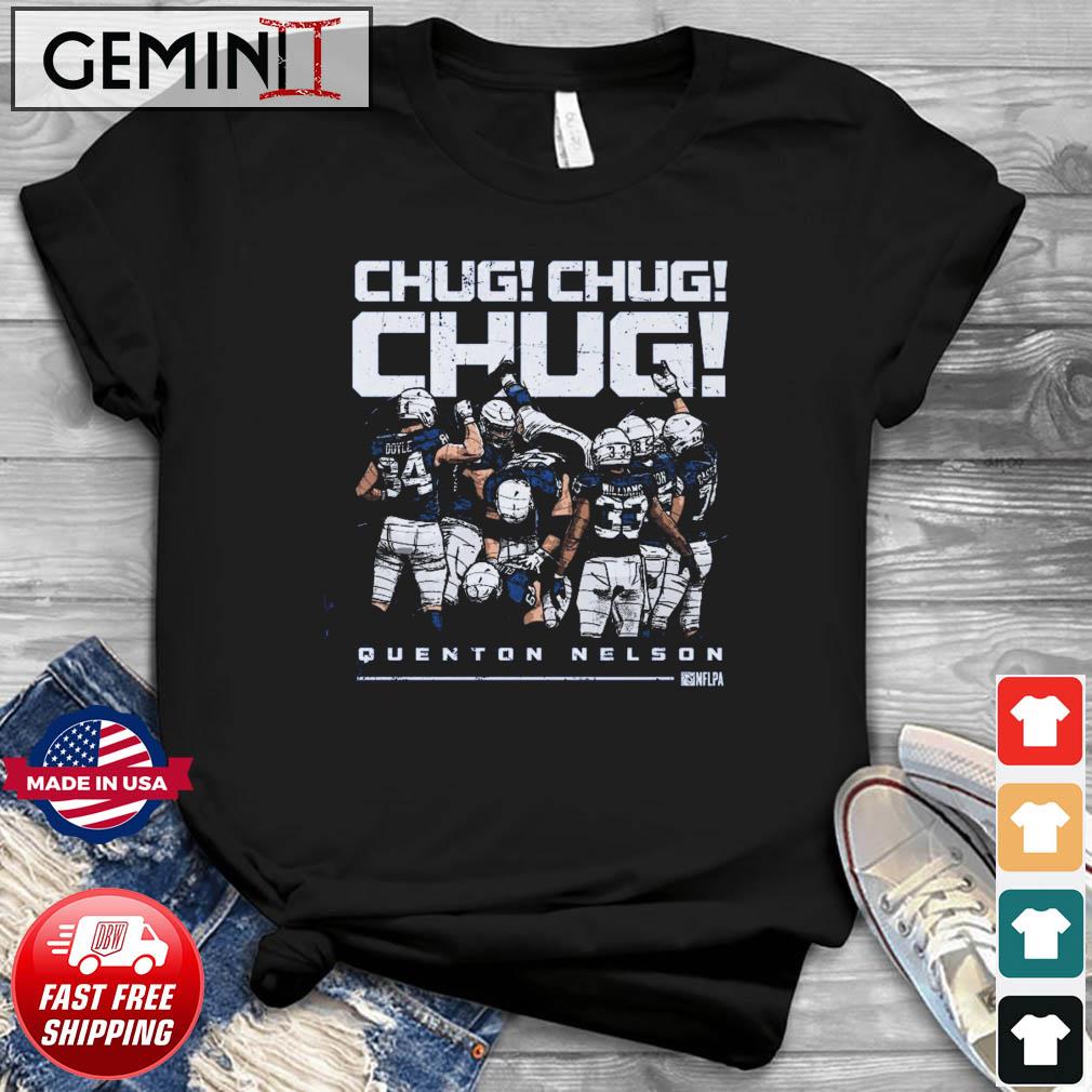 Indianapolis Colts Guard Quenton Nelson "Chug Chug" T Shirt XL