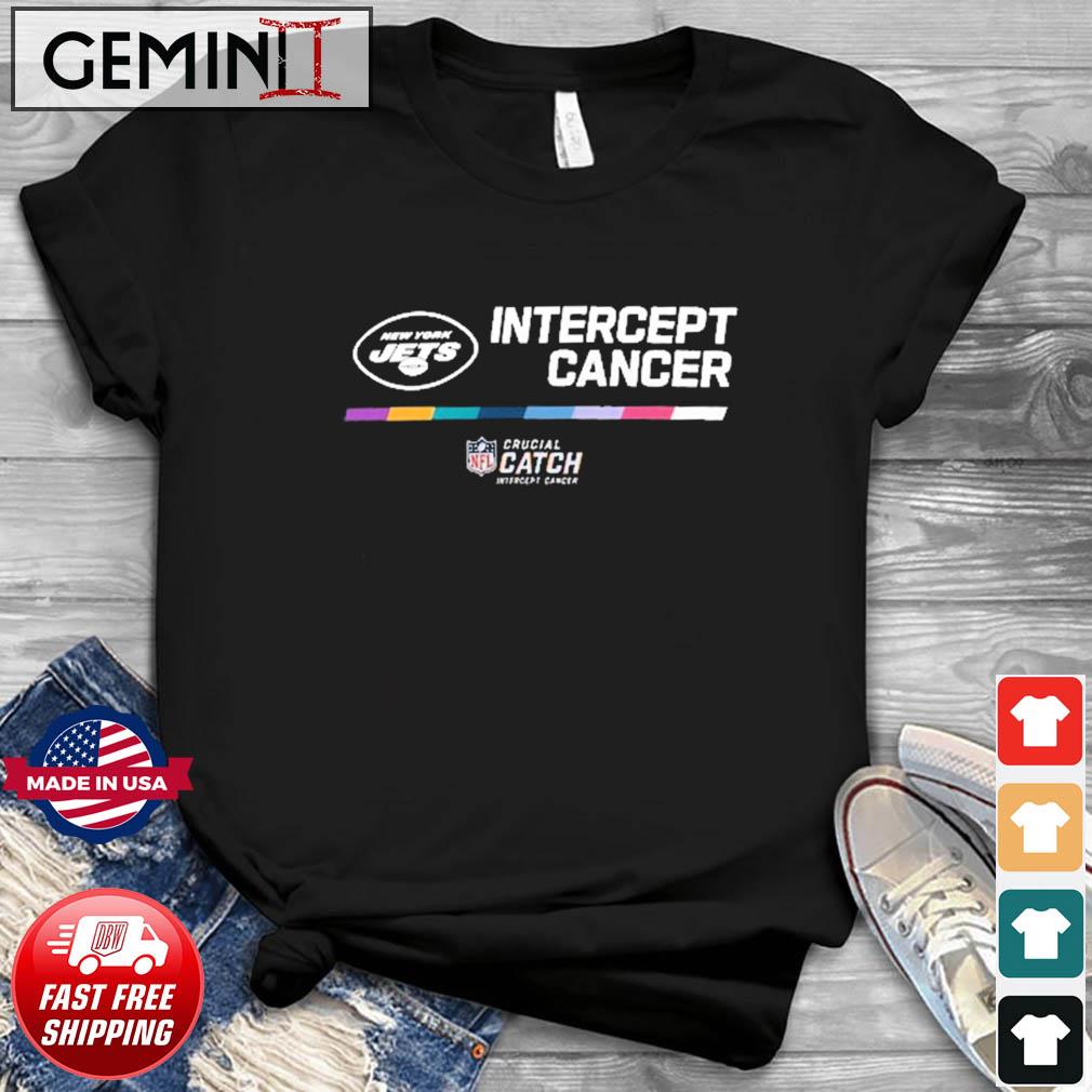 New York Jets intercept cancer nfl crucial catch 2022 shirt