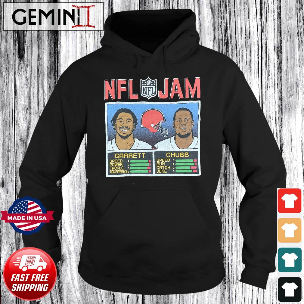 2022 NFL Jam Myles Garrett and Nick Chubb Cleveland Browns shirt