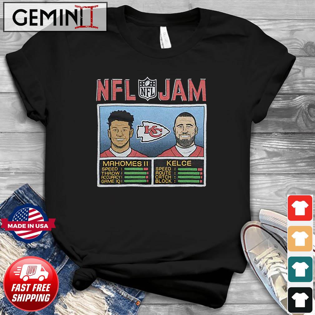 NFL JAM Kansas City Chiefs Patrick Mahomes and Travis Kelce Vintage T-shirt  S