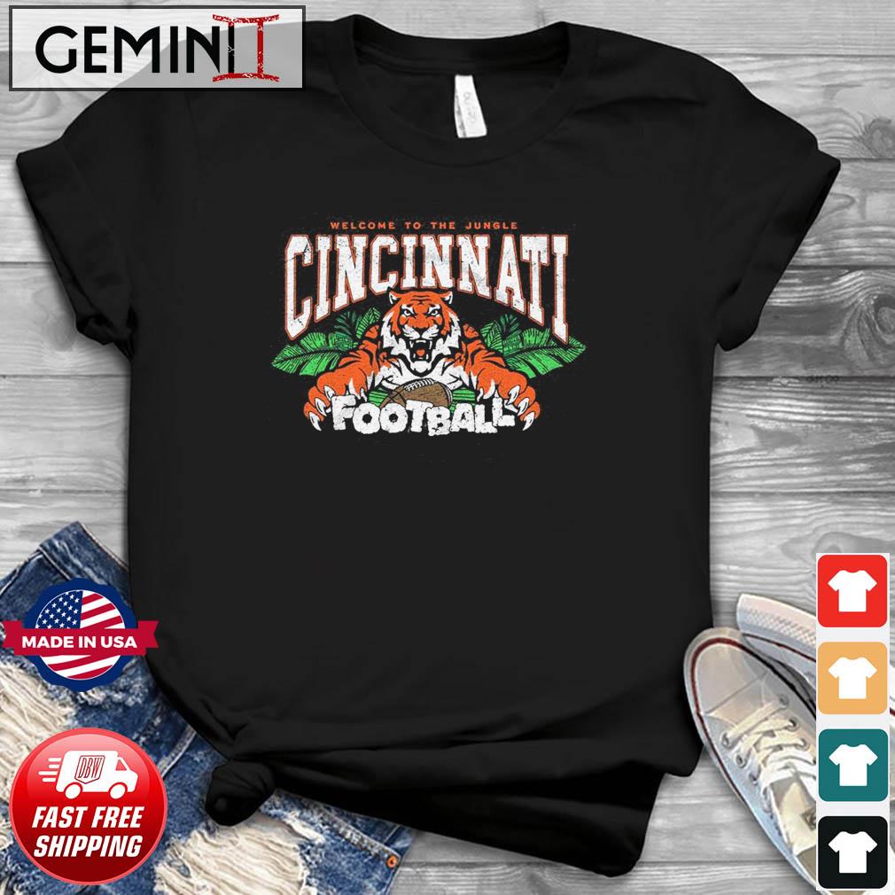 Vintage Cincinnati Football Shirt, Welcome To The Jungle Tee Tops Unisex T- shirt