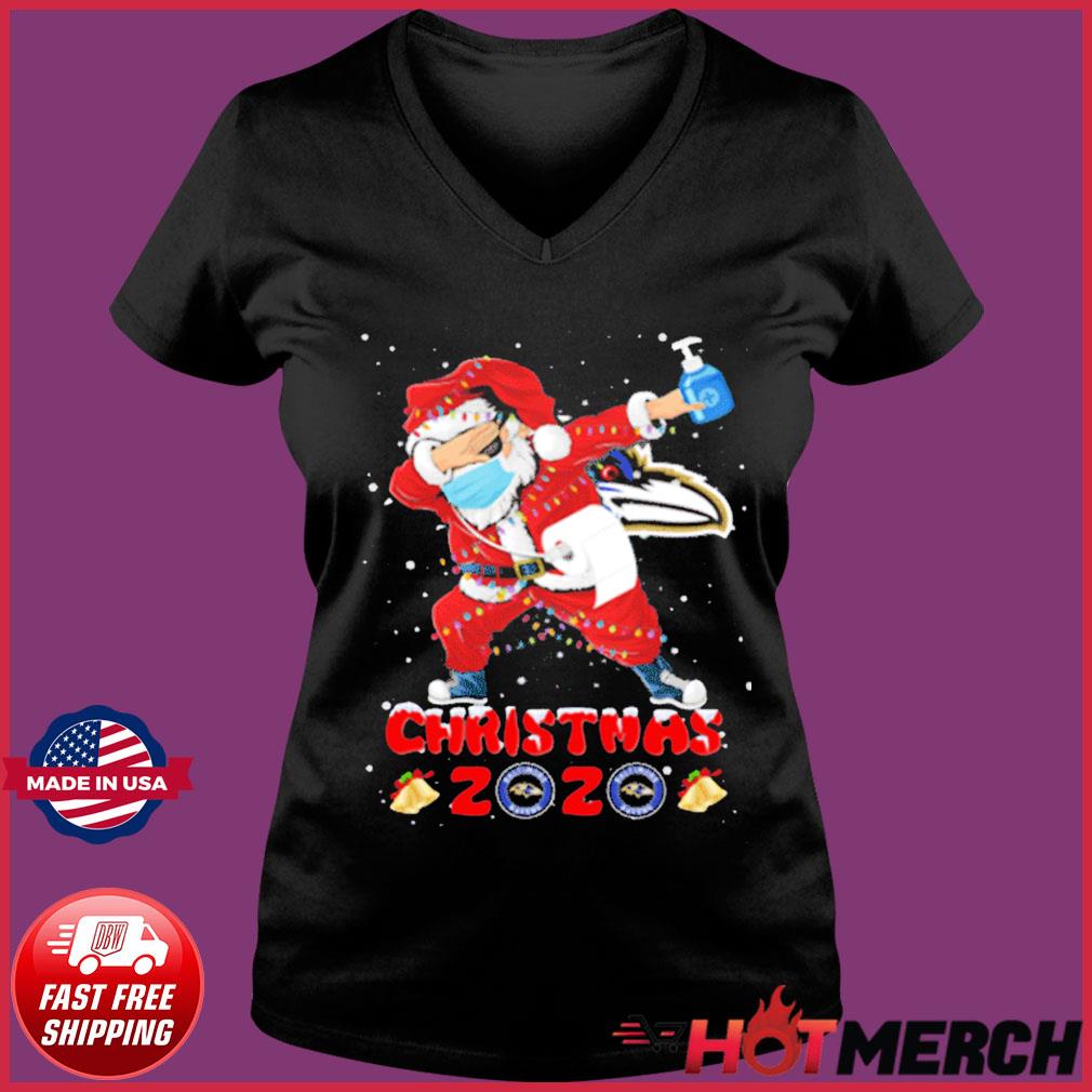 Santa Claus Dabbing Christmas NFL Baltimore Ravens Shirt, Ravens