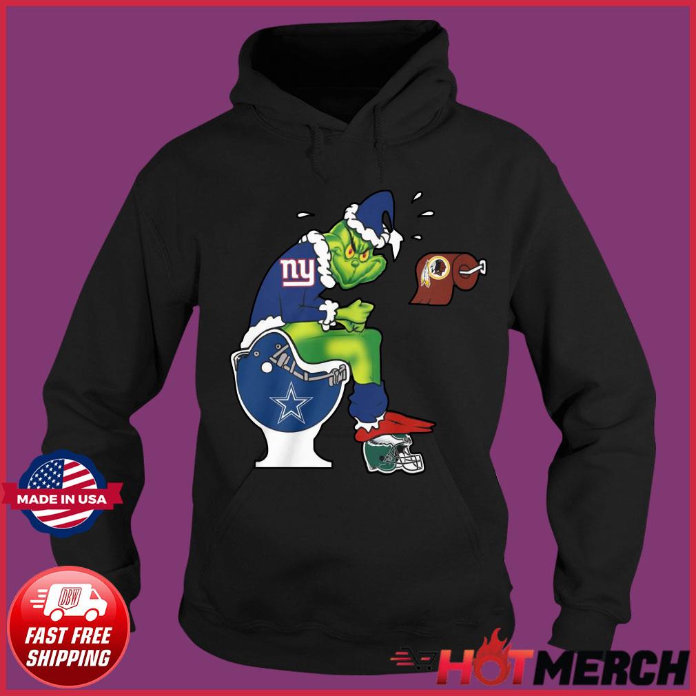 The Grinch New York Giants Football Shit On Toilet Washington Redskins  Christmas Sweatshirt, hoodie, sweater, long sleeve and tank top