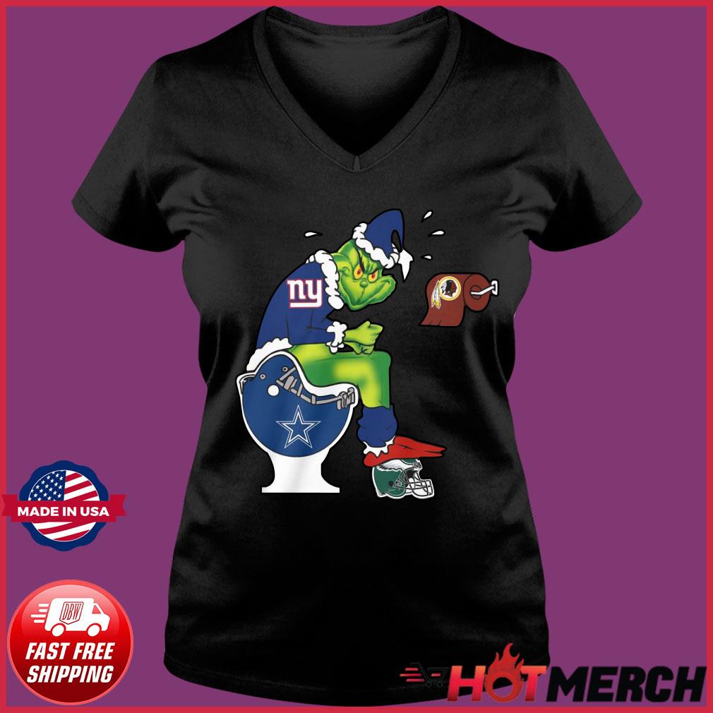 The Grinch Dallas Cowboys Shit On Toilet Washington Football Team And Other  Teams Christmas Sweatshirt, hoodie, sweater, long sleeve and tank top