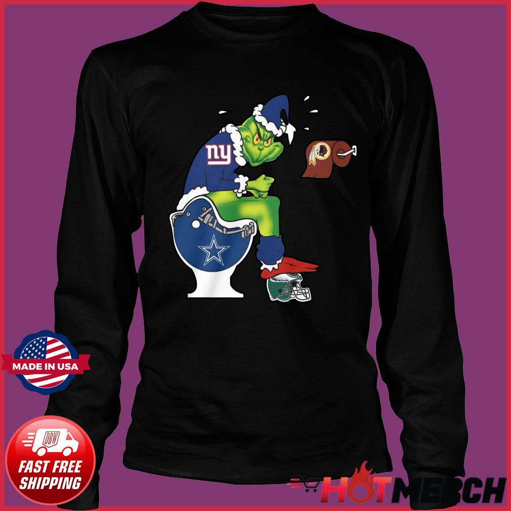 The Grinch Dallas Cowboys Shit On Washington Football Team Christmas shirt,  hoodie, sweater, long sleeve and tank top