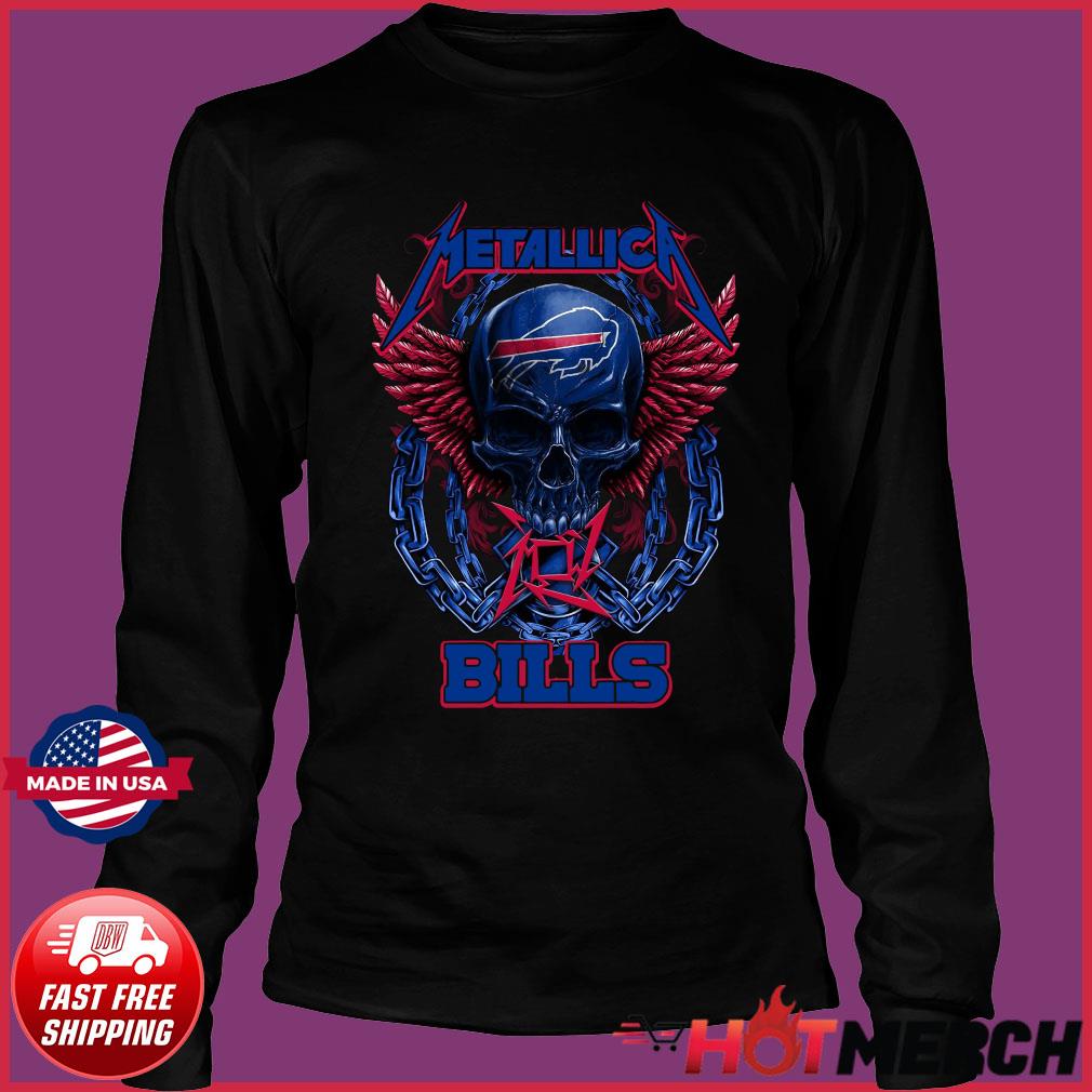 NFL skull metallica Buffalo Bills shirt,tank top, v-neck for men
