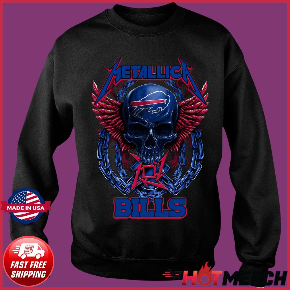 Skull Metallica Buffalo Bills Shirt, hoodie, sweater, long sleeve