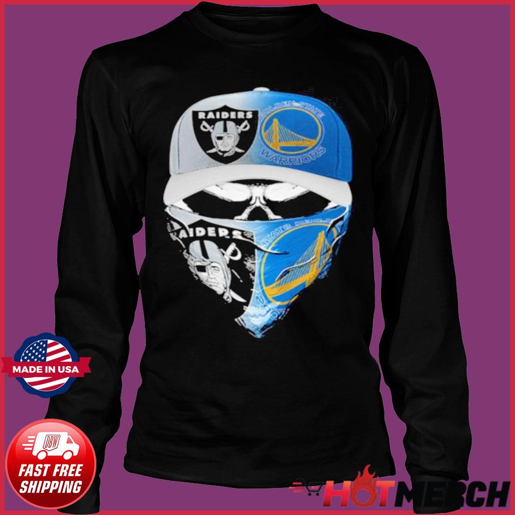 Skull Face Mask Oakland Raiders And Los Angeles Lakers t-shirt