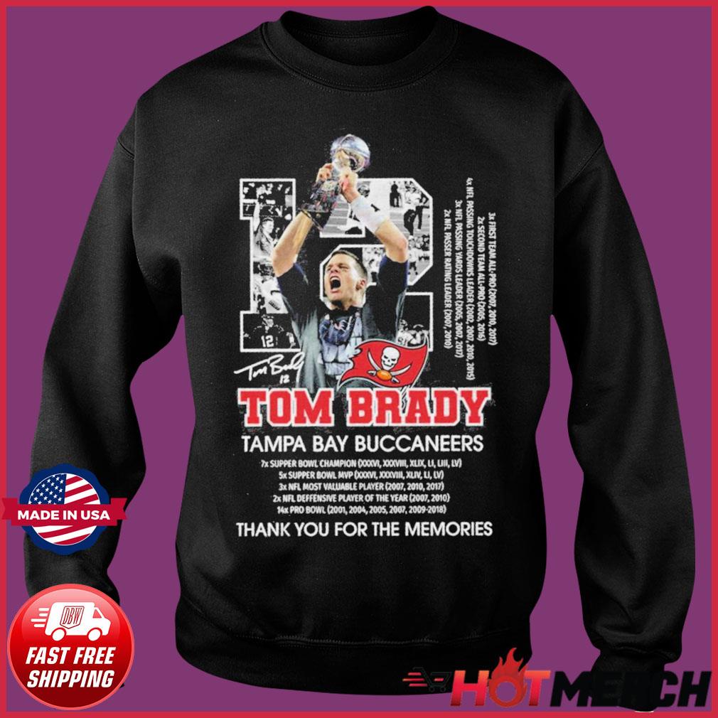 Tom Brady 12 player signature football shirt, hoodie, sweater, long sleeve  and tank top