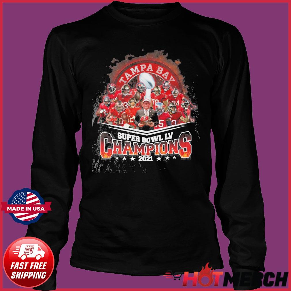 Tampa Bay Buccaneers Super Bowl LV T Shirts With Team Roster