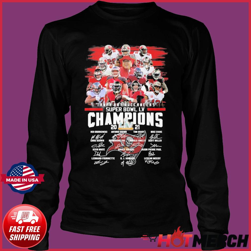 The Tampa Bay Buccaneers Players Super Bowl LV Champions 2021 Signatures  Shirt - High-Quality Printed Brand